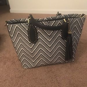 Michael Kors navy white with gold accents